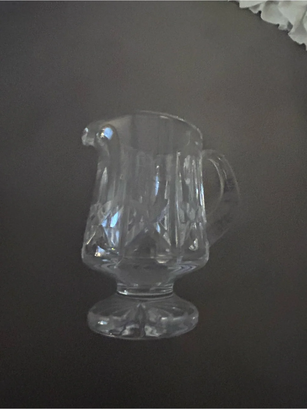 Vintage Crystal Creamer And Sugar Set Excellent Condition No Maker Mark